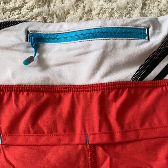 Lululemon red w/black white stripes & blue detail - Picture 3 of 5
